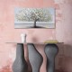 Tableau Arbre de vie, Effet Froissement, Marron et Doré, L 60 cm