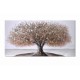 Tableau Arbre de vie, Effet Projection, Marron et Rose, L 120 x 60 cm