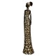 Statuette Africaine en pagne kita & Cruche 2, Collection Ethnik, H 42 cm