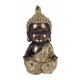 Figurine Ethnique : Mini Bouddha Thai doré, Coll Méditation, H 18 cm