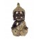 Statuette Bouddha XL : Modèle White & Gold, H 51 cm