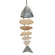 Poisson Suspendu design en bois MDF, Gris et Marron, H 50 cm