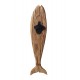 Déco murale marine : Décapsuleur Poisson XL en bois vieilli naturel, H 46 cm
