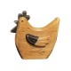 SIGNES GRIMALT Figurine Poule Marron en Bois, Collection Authentique, Hauteur 19 cm