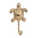 SIGNES GRIMALT Patère murale Tortue dorée en métal, hauteur 15 cm