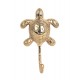 SIGNES GRIMALT Patère murale Tortue dorée en métal, hauteur 15 cm