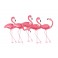 Décoration Murale Métal : Flamants Roses en folie, Longueur 87 cm