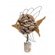 SIGNES GRIMALT Déco Bord de mer XL : Grand Poisson en Bois flotté et Bois MDF sur Socle, Hauteur 52 cm