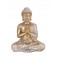 Statue Bouddha Rieur Chinois XL, Anthracite et Doré, H 51 cm