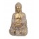 Bouddha et Bougeoir, Kanchana et Fleurs de Lotus dorées, H 18,5 cm