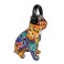 Bulldog Anglais, Modèle Assis en résine, Collection Graffiti, H 22 cm