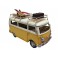 Van Combi Miniature Vintage en métal, Guitare, Surf et Voyage, L 25 cm