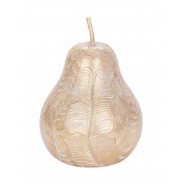 SIGNES GRIMALT Poire décorative en résine, Modèle Doré Blanchi, Hauteur 17 cm
