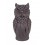 Grand Hibou Marron en résine, Aspect Sculpture Bois, Hauteur 47 cm