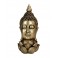 Statue Résine : Visage de Bouddha et Lotus, Collection Glory, H 28 cm