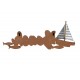 Déco Murale Bois : Enjoy The Beach & Relax, H 67 cm