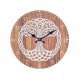 Horloge MDF Arbre de Vie Circulaire, Tons Bois Naturel, Diamètre 34 cm