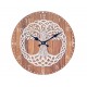 Horloge MDF Motif Arbre de Vie, Tons Bois Naturel clairs, Diamètre 34 cm