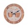 Horloge MDF Arbre de Vie Circulaire, Tons Bois Naturel, Diamètre 34 cm