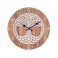 Horloge MDF Motif Arbre de Vie, Tons Bois Naturel clairs, Diamètre 34 cm