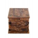 SIGNES GRIMALT Coffre Malle en bois de style authentique, Collection Vintage, Longueur 61 cm.
