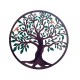 SIGNES GRIMALT Déco murale Arbre de vie en métal coloré, Marron et Vert, Collection Renaissance, Diamètre 60 cm