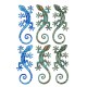 Set 2 Geckos en Résine, Déco murale ou à poser, Mod Tropik, H 20,5 cm