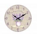 Horloge murale lavande de Provence, Mod 4, 34 cm