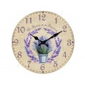 Horloge Lavande : Modèle Rétro Provençal Carte Postale, Diam 34 cm