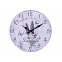 Horloge Lavande : Modèle Rétro Provençal, Diamètre 34 cm