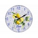 Horloge Murale Bois MDF : Citrons de Provence, Diamètre 34 cm