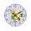 Horloge Murale Bois MDF : Citrons de Provence, Diamètre 34 cm