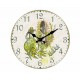 Horloge Murale Bois MDF : Huile d'olive Extra Vierge, Diamètre 34 cm