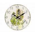 Horloge Murale Bois MDF : Huile d'olive Extra Vierge, Diamètre 34 cm