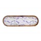 Plateau de Service en Bois de Manguier, Motif Lavande Florale Longueur 45 cm
