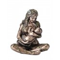 Figurine Résine : Gaïa, La Déesse mère et l'enfant, Hauteur 11 cm