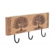 SIGNES GRIMALT Patère Rétro en bois : Modèle Arbres de vie, 3 Crochets de suspension, Longueur 38 cm