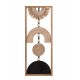 SIGNES GRIMALT Déco murale abstrait verticale, Formes géométiques marrons et dorées, Bois et Métal, Hauteur 71 cm