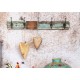 SIGNES GRIMALT Patère murale et Portemanteaux Cinq crochets, Bois vieilli recyclé, Modèle Pacific Palissade, Longueur 70 cm