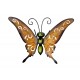 Grand Papillon Mural Orange en Métal, Maison ou Jardin, Longueur 28,5 cm