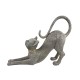 SIGNES GRIMALT Figurine XL Chat argenté, Collection CANNAGE, Longueur 30 cm