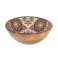 Plat de service manguier et Motif Indus Carreaux de ciment, Diam 20 cm