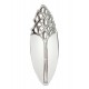 Plateau Design Arbre de vie, Modèle Corbeille Blanc et Argent, Longueur 47 cm