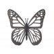 SIGNES GRIMALT Papillon Mural en Métal, Ailes déployées et Couleur Gris Antracite, Hauteur 25 cm