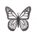 SIGNES GRIMALT Papillon Mural en Métal, Ailes déployées et Couleur Gris Antracite, Hauteur 25 cm