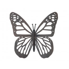 SIGNES GRIMALT Papillon Mural en Métal, Ailes déployées et Couleur Gris Antracite, Hauteur 25 cm