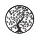 SIGNES GRIMALT Décoration murale en métal : Arbre de vie stylisé noir, Diamètre 30 cm