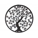 SIGNES GRIMALT Décoration murale en métal : Arbre de vie stylisé noir, Diamètre 30 cm