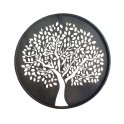 SIGNES GRIMALT Décoration murale en métal : Arbre de vie stylisé noir, Diamètre 30 cm