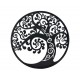 SIGNES GRIMALT Décoration murale en métal : Arbre de vie stylisé noir, Diamètre 30 cm